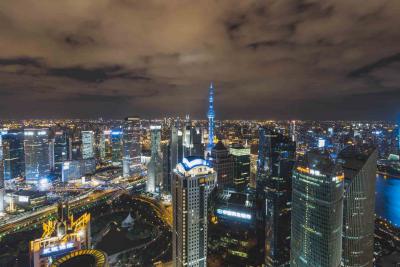 上海夜景城市建筑风格