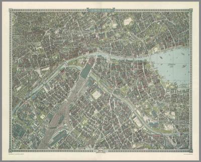 19-1971年出版瑞士苏黎世高清飞鸟古地图